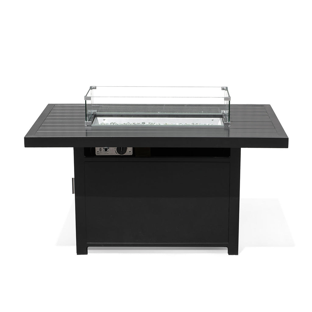 Fire PitAluminum Propane 48" Rectangle Outdoor Fire Pit Table - Dekor Butik
