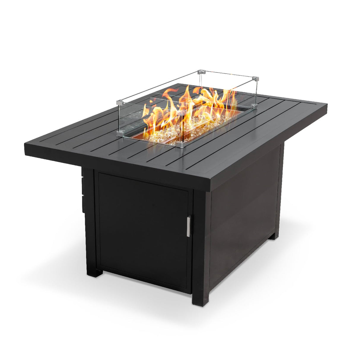 Fire PitAluminum Propane 48" Rectangle Outdoor Fire Pit Table - Dekor Butik