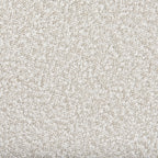 Amelia 35.8L x 35.8W x 17.5H Cream Boucle W/Black Metal Upholstered Ottoman - Dekor Butik