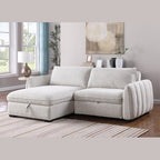 SLEEPER SECTIONALAmira Pullout Sleeper Sectional with Storage Chaise - Dekor Butik