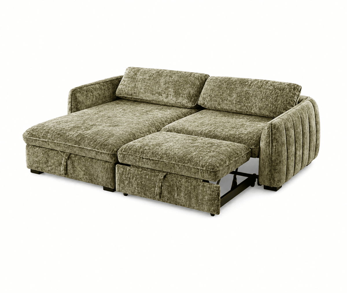 SLEEPER SECTIONALAmira Pullout Sleeper Sectional with Storage Chaise - Dekor Butik