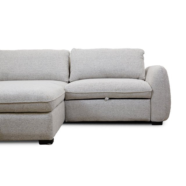 SLEEPER SECTIONALAmira Pullout Sleeper Sectional with Storage Chaise - Dekor Butik