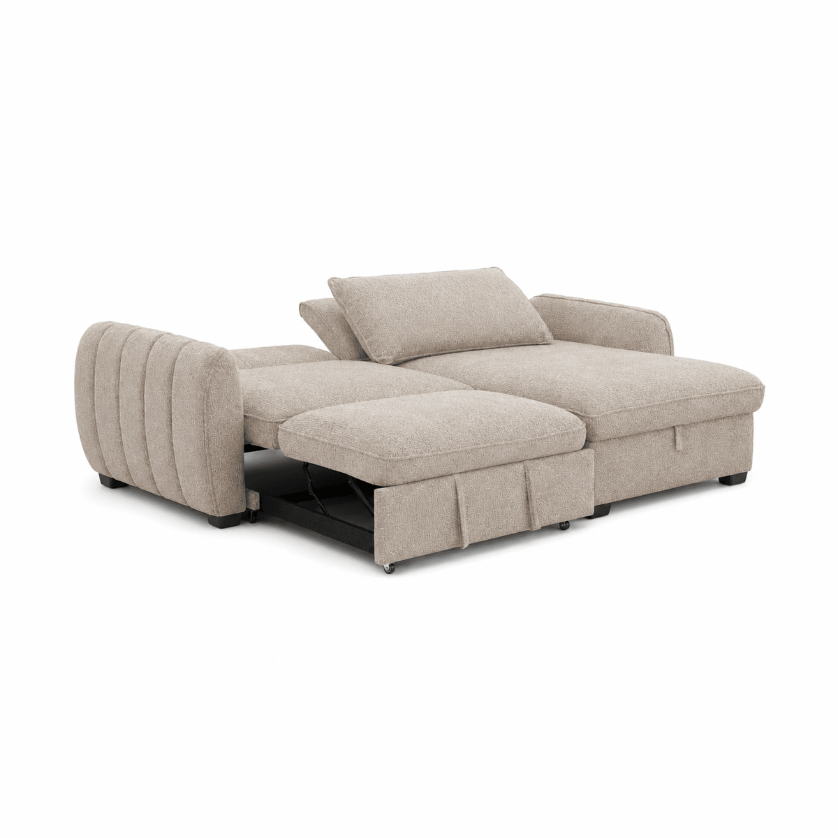 SLEEPER SECTIONALAmira Pullout Sleeper Sectional with Storage Chaise - Dekor Butik