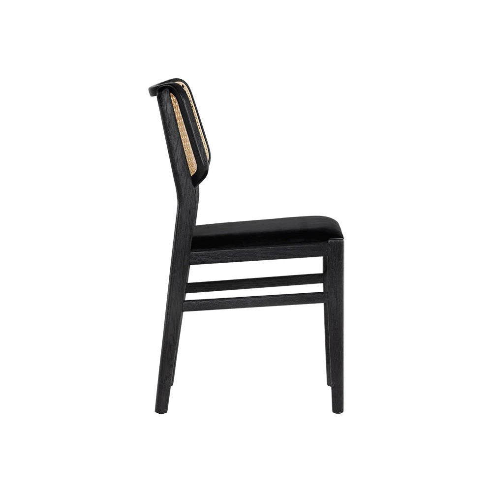 Dining ChairsAnnex Dining Chair - Cane Back With Black Velvet Seat - FLOOR MODEL - Dekor Butik