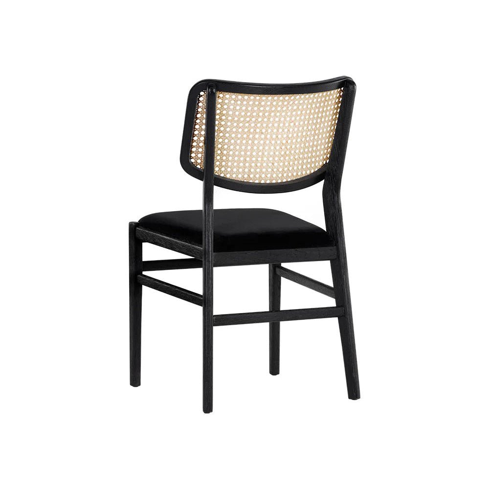 Dining ChairsAnnex Dining Chair - Cane Back With Black Velvet Seat - FLOOR MODEL - Dekor Butik