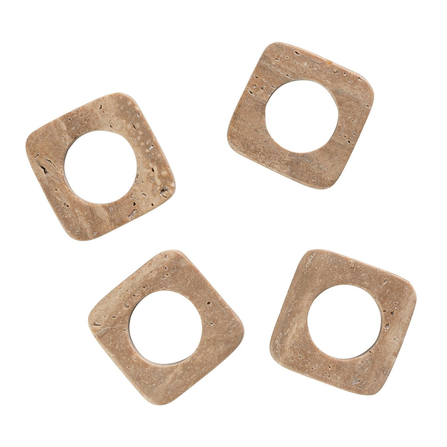 Napkin RingsAquila Travertine Napkin Rings - Set of 4 - Dekor Butik