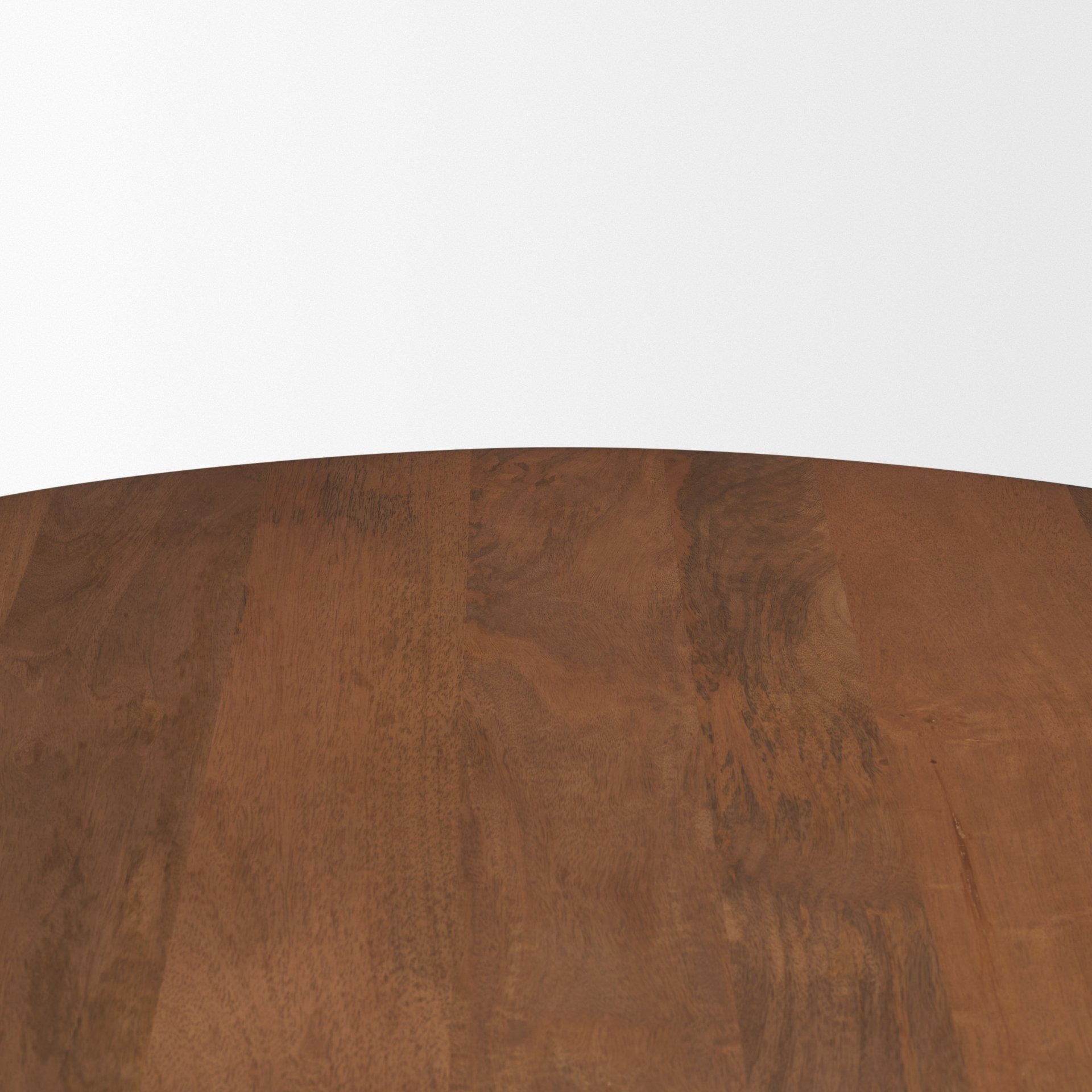 Arno Warm Mid - Brown Wood Sculptural Round Coffee Table - Dekor Butik