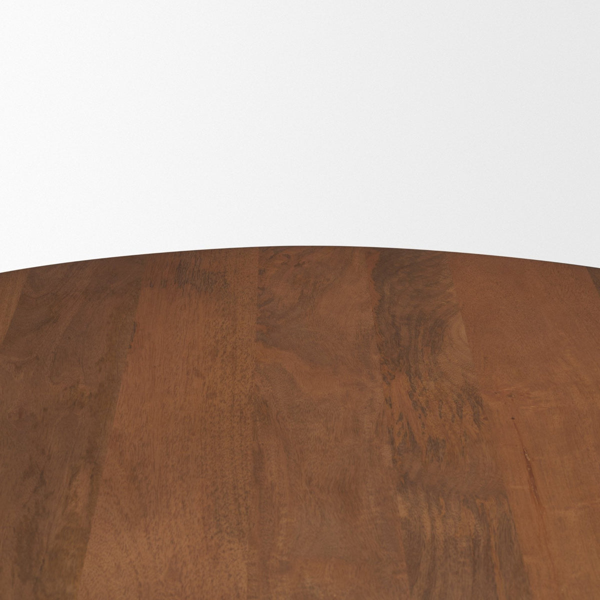 Arno Warm Mid - Brown Wood Sculptural Round Coffee Table - Dekor Butik