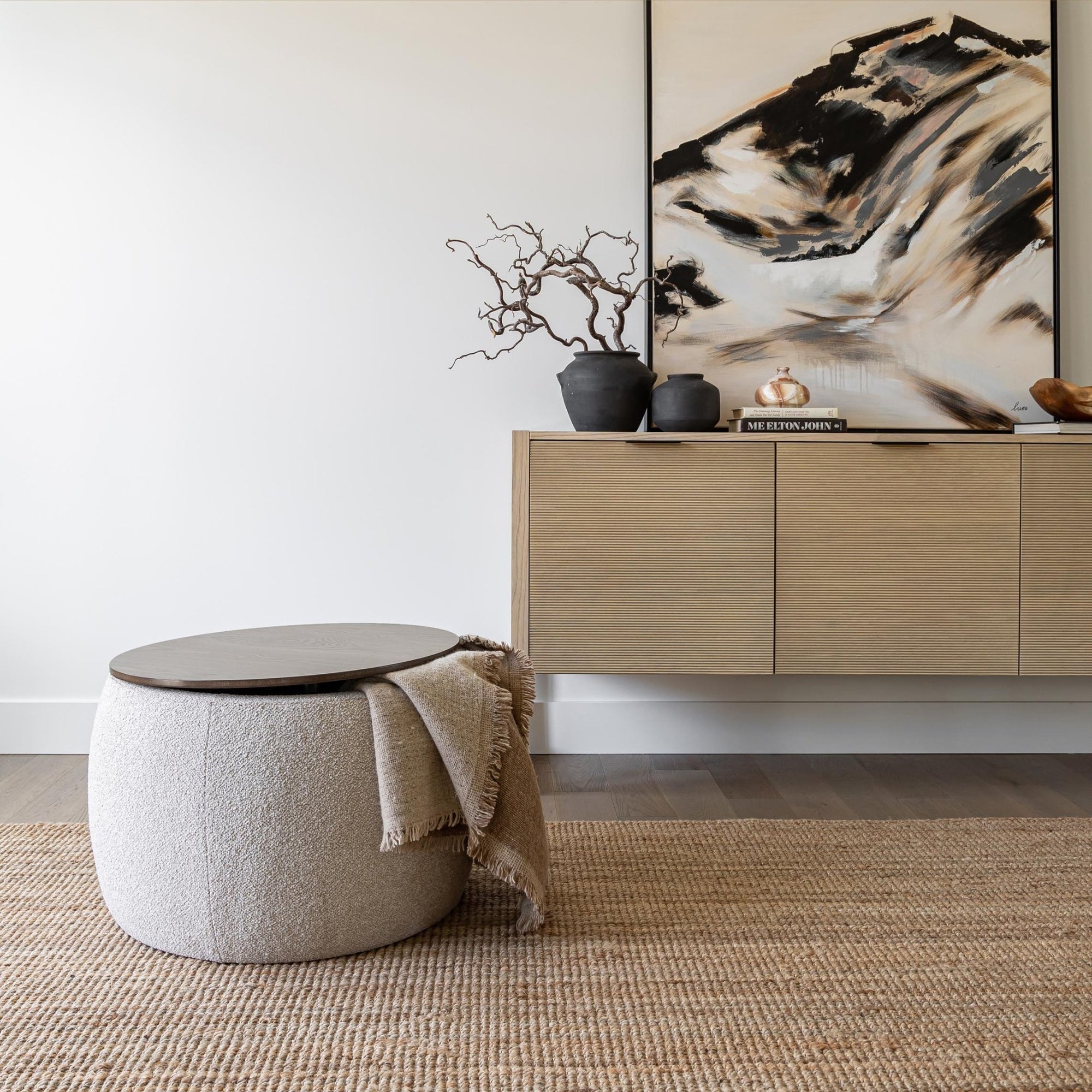 baseAsh Storage Ottoman - Dekor Butik