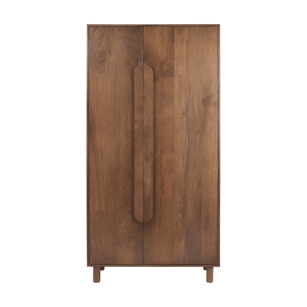 FurnitureAstrid Armoire - Medium Brown Solid Wood - Dekor Butik