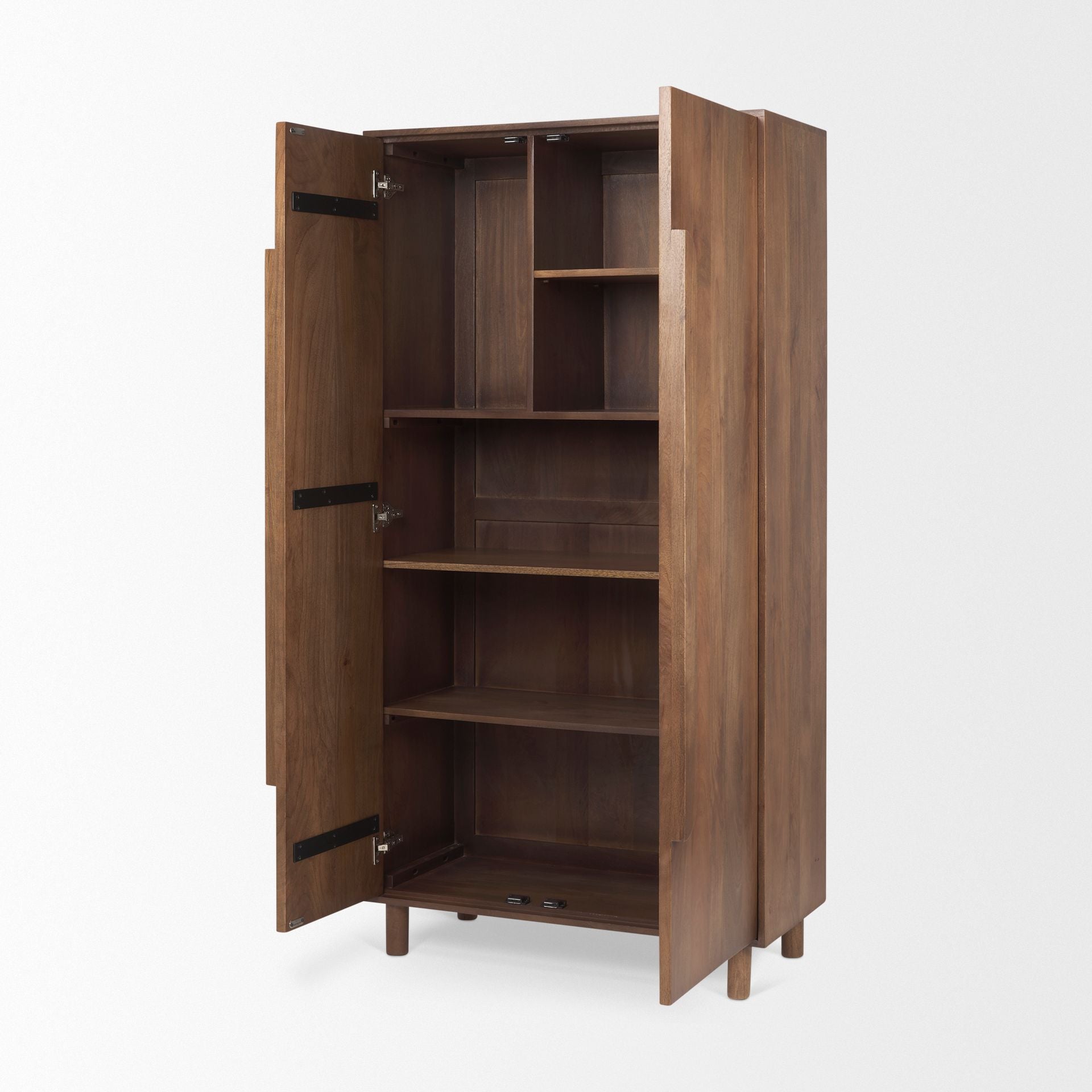 FurnitureAstrid Armoire - Medium Brown Solid Wood - Dekor Butik