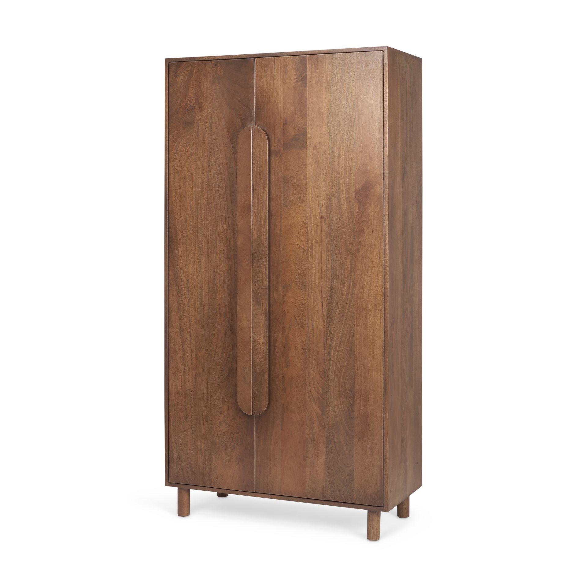 FurnitureAstrid Armoire - Medium Brown Solid Wood - Dekor Butik
