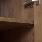 FurnitureAstrid Armoire - Medium Brown Solid Wood - Dekor Butik
