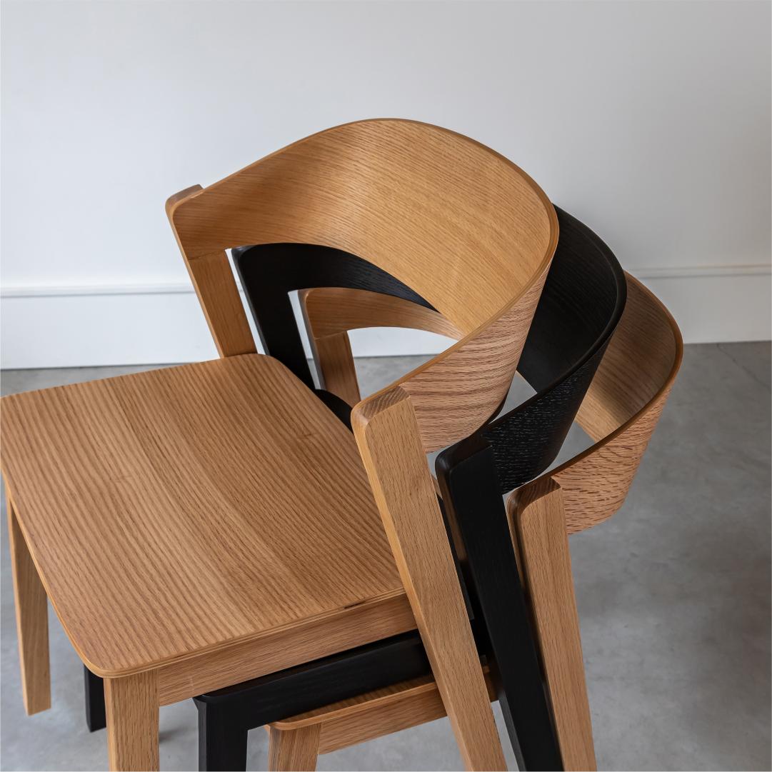 baseAstrid Stackable Chair - Black - Dekor Butik