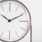 Aurus Matte Gray Metal Table Clock - Dekor Butik
