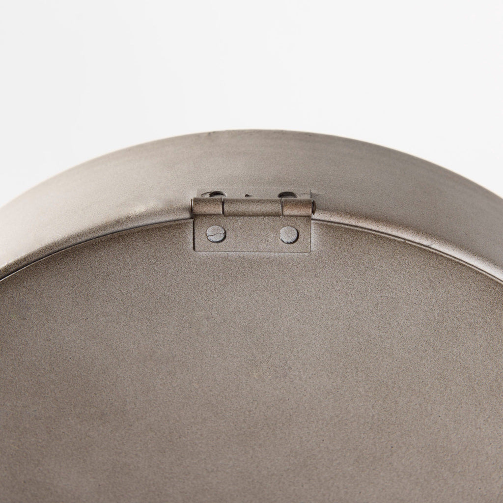 Aurus Matte Gray Metal Table Clock - Dekor Butik