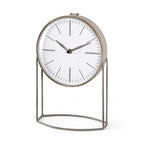 Aurus Matte Gray Metal Table Clock - Dekor Butik
