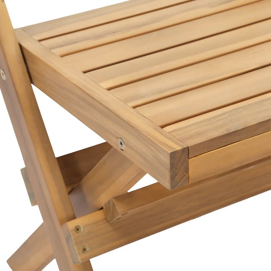 Balcony Outdoor - Foldable Bistro Set (1 Table & 2 Chairs) - Dekor Butik