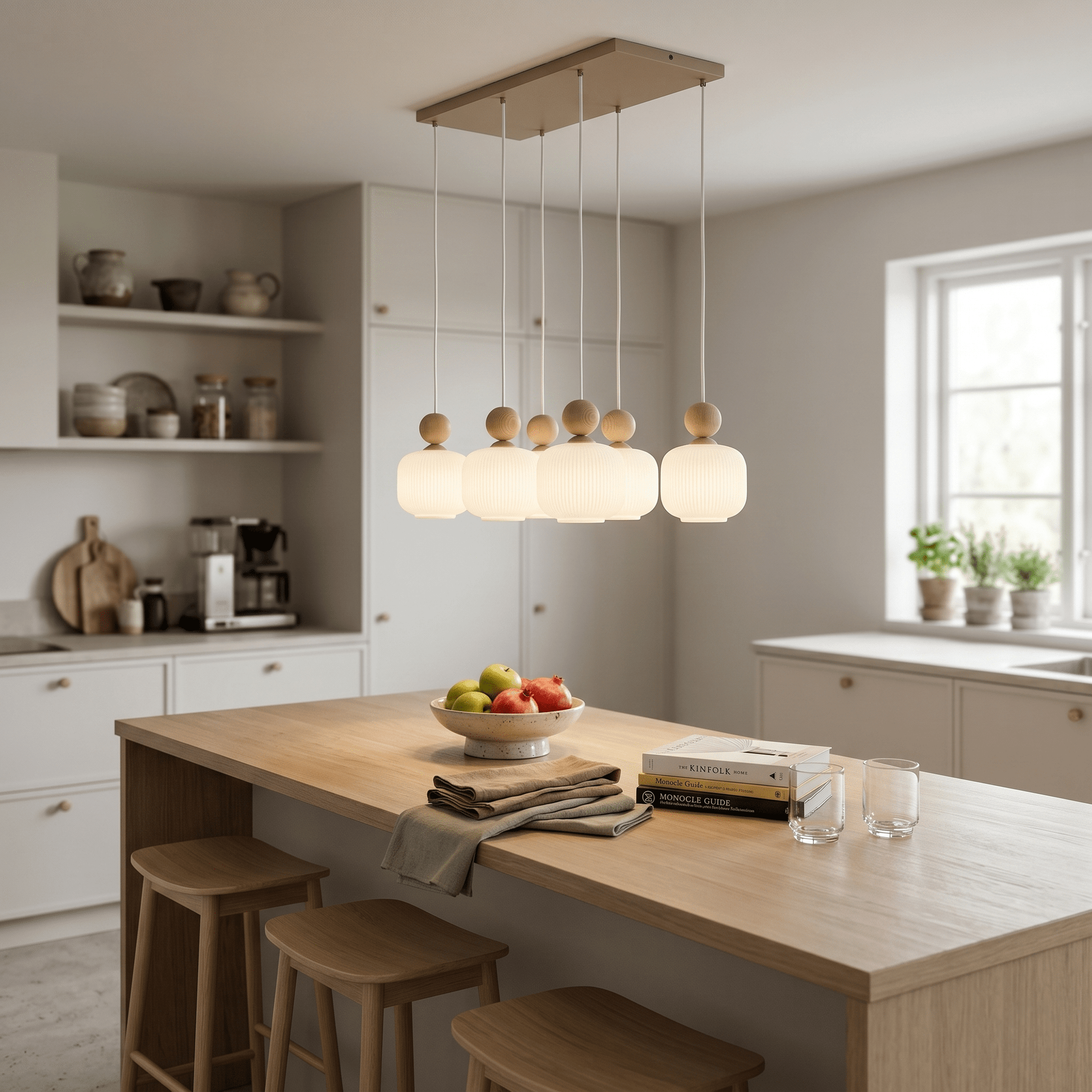 Ballo 6 - Light Scandinavian Pendant Light for Dining Table & Kitchen Island - Dekor Butik