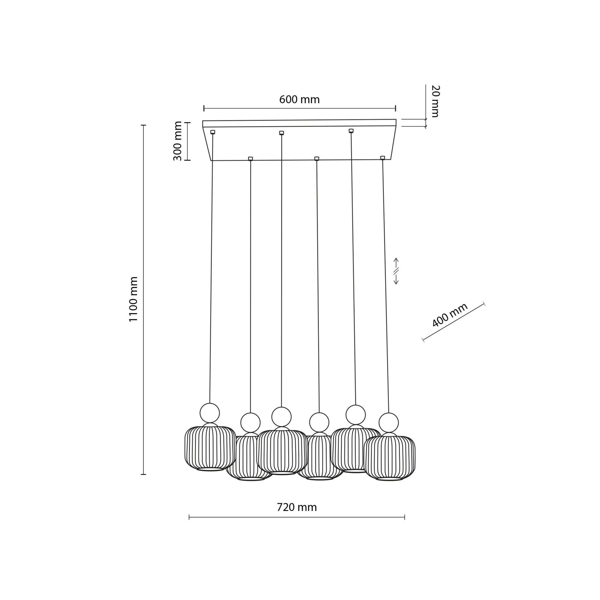 Ballo Scandinavian Pendant Light 6 - Dekor Butik