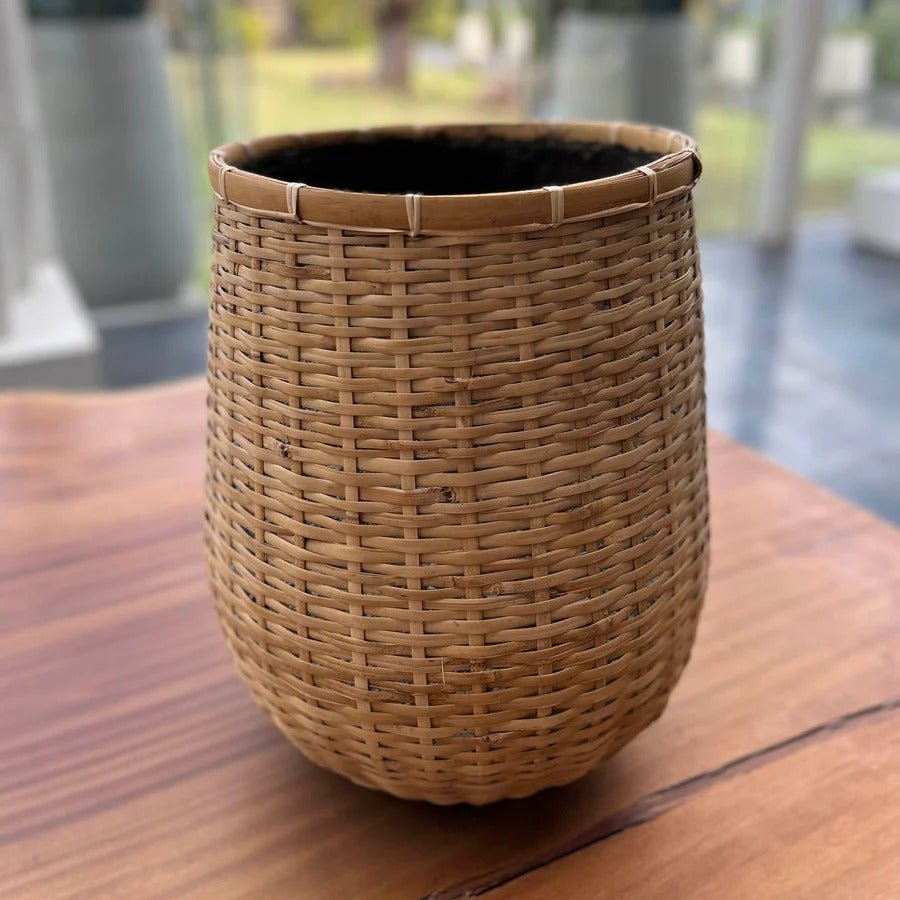 Bamboo Indoor Basket Pot - Natural - Dekor Butik