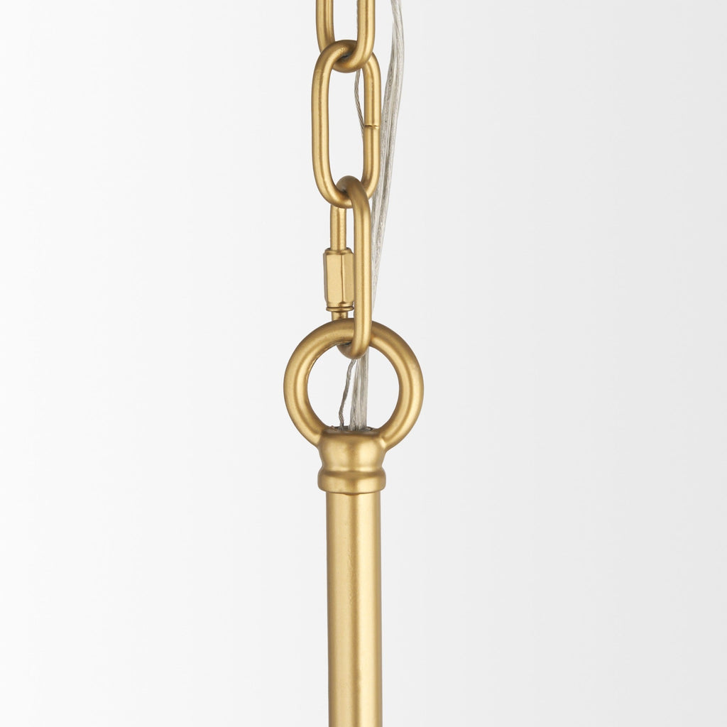 Barbara Brushed Gold Metal w/ Frosted Glass Globes 18 - Light Chandelier - Dekor Butik