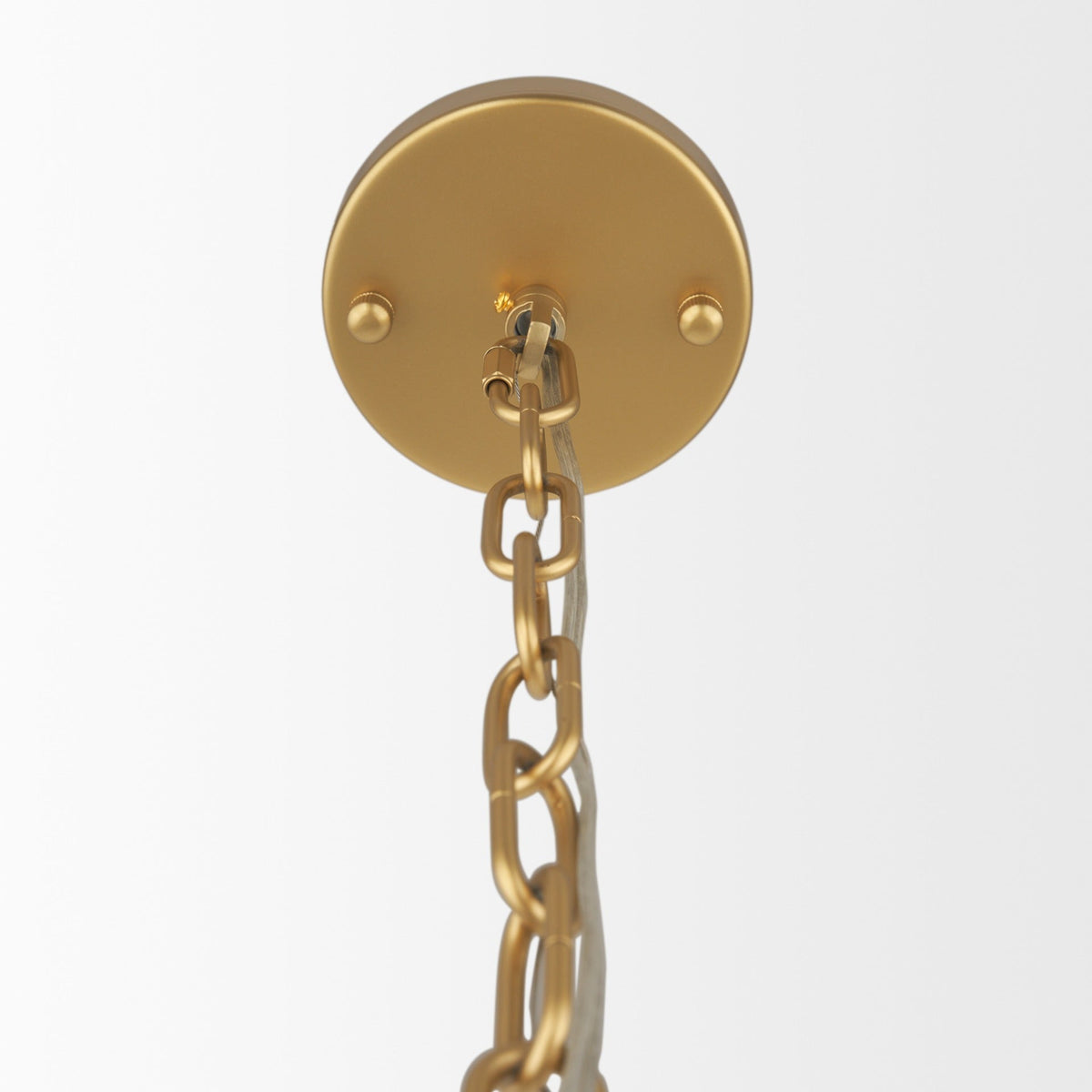 Barbara Brushed Gold Metal w/ Frosted Glass Globes 18 - Light Chandelier - Dekor Butik