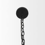 Barbara Matte Black Metal w/ Frosted Glass Globes 11 - Light Chandelier - Dekor Butik