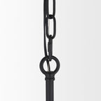 Barbara Matte Black Metal w/ Frosted Glass Globes 18 - Light Chandelier - Dekor Butik