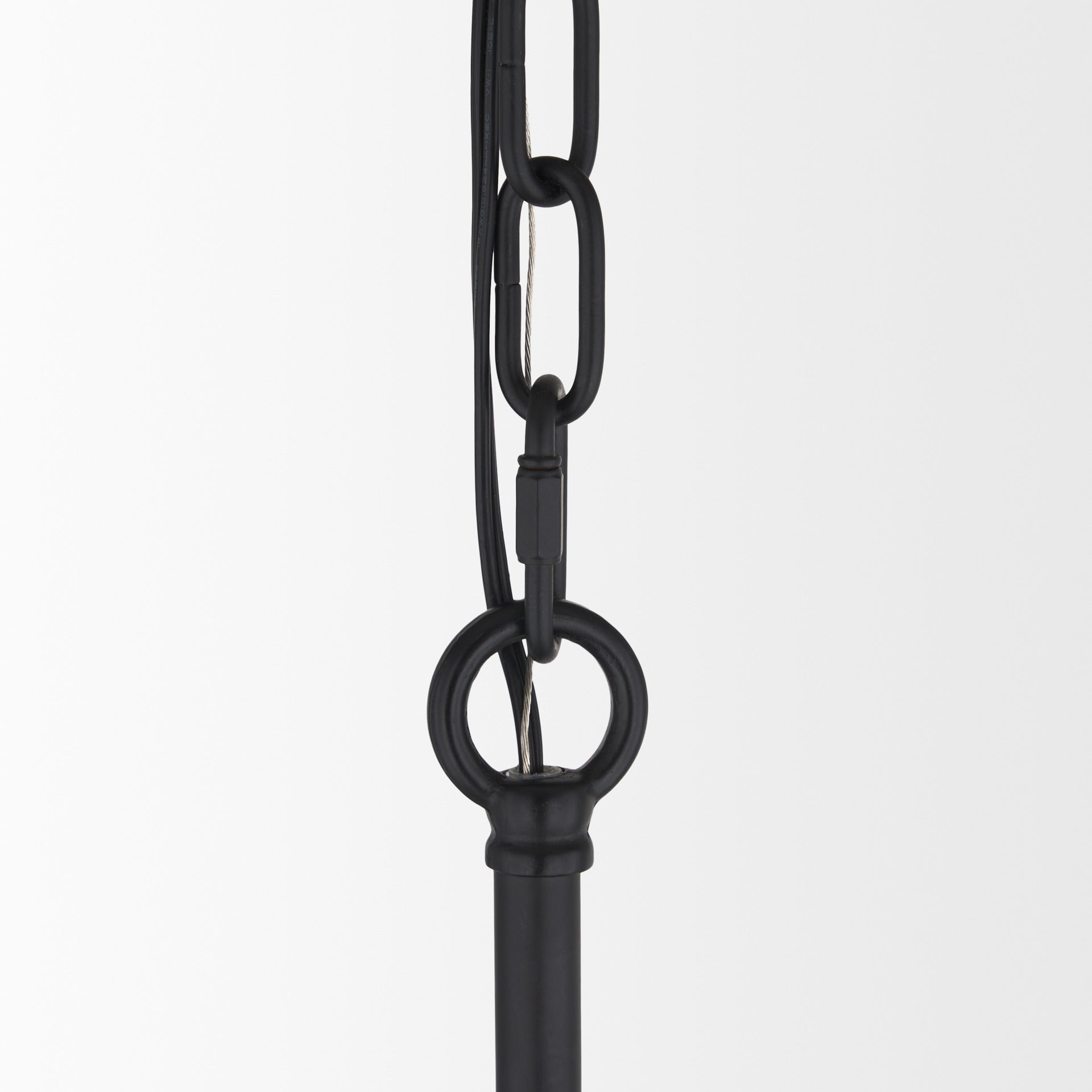 Barbara Matte Black Metal w/ Frosted Glass Globes 18 - Light Chandelier - Dekor Butik