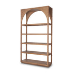 Bookcases & ShelvingBela Arched Shelving Unit Medium Brown Wood - Dekor Butik