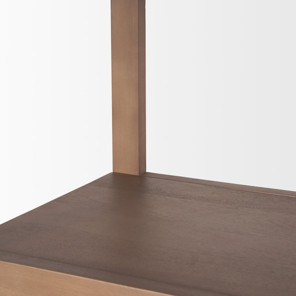 Bookcases & ShelvingBela Arched Shelving Unit Medium Brown Wood - Dekor Butik