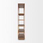 Bookcases & ShelvingBela Arched Shelving Unit Medium Brown Wood - Dekor Butik