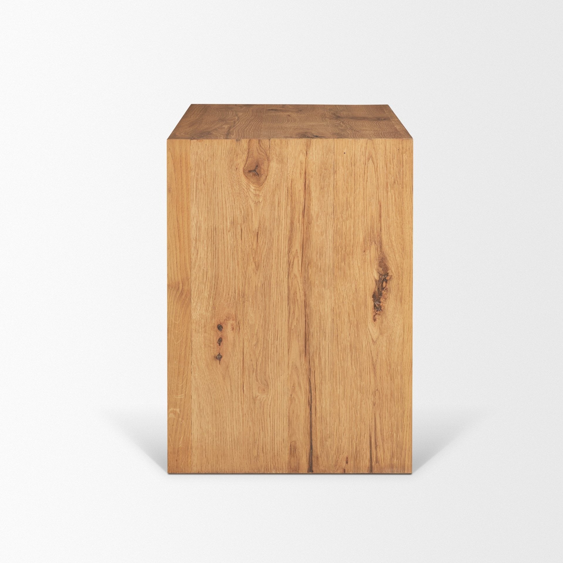 Belford 3 - Drawer Light Brown Oak Wood Closed Nightstand - Dekor Butik