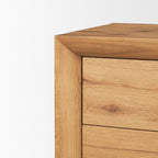 Belford 3 - Drawer Light Brown Oak Wood Closed Nightstand - Dekor Butik