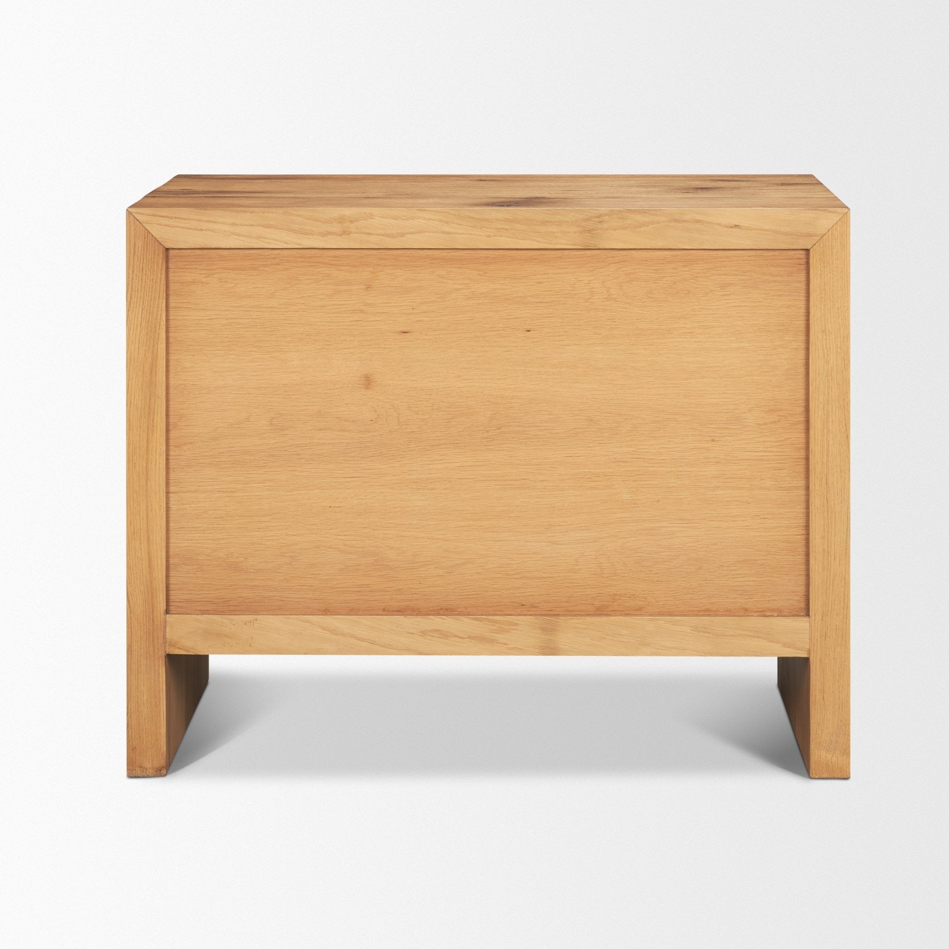 Belford 3 - Drawer Light Brown Oak Wood Closed Nightstand - Dekor Butik