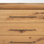 Belford 3 - Drawer Light Brown Oak Wood Closed Nightstand - Dekor Butik