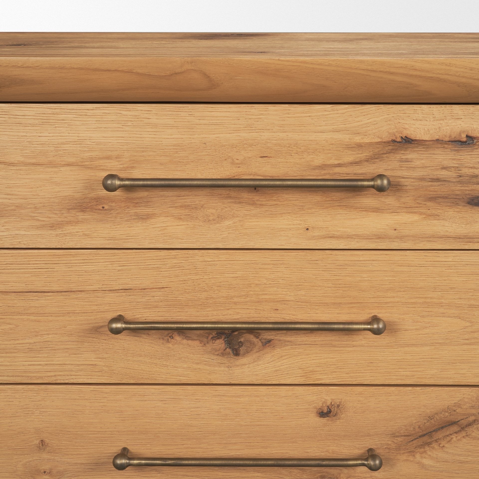 Belford 3 - Drawer Light Brown Oak Wood Closed Nightstand - Dekor Butik