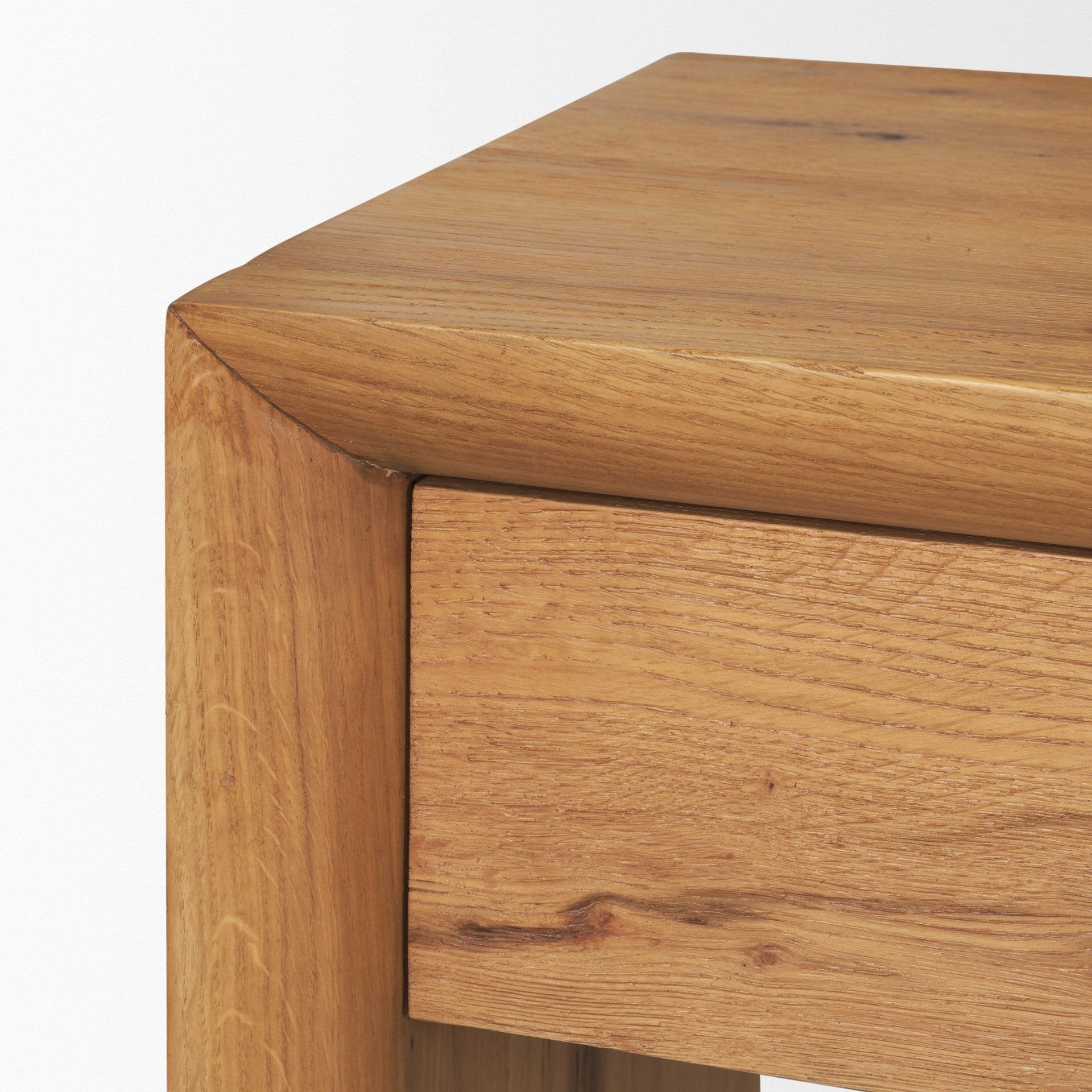 Belford 72" Light Brown Oak Wood Console Table - Dekor Butik