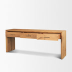 Belford 72" Light Brown Oak Wood Console Table - Dekor Butik