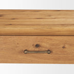 Belford 72" Light Brown Oak Wood Console Table - Dekor Butik