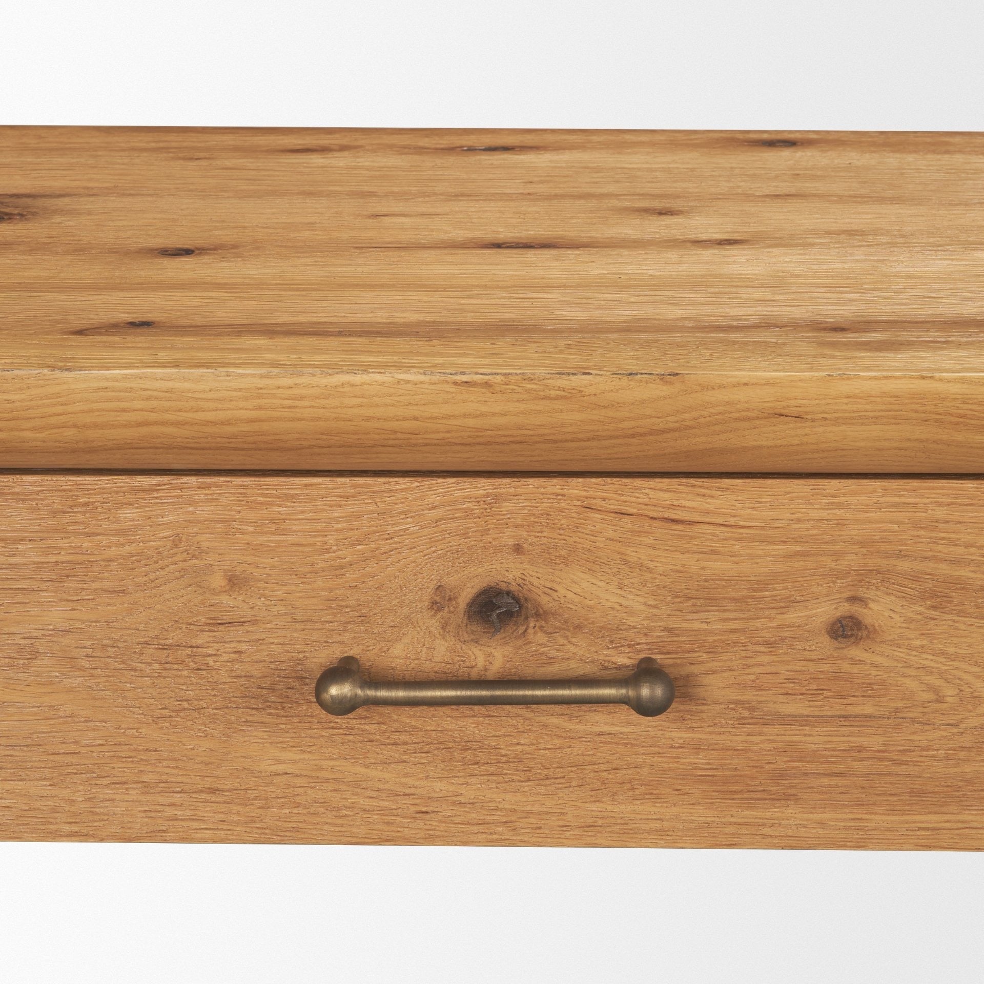 Belford 72" Light Brown Oak Wood Console Table - Dekor Butik