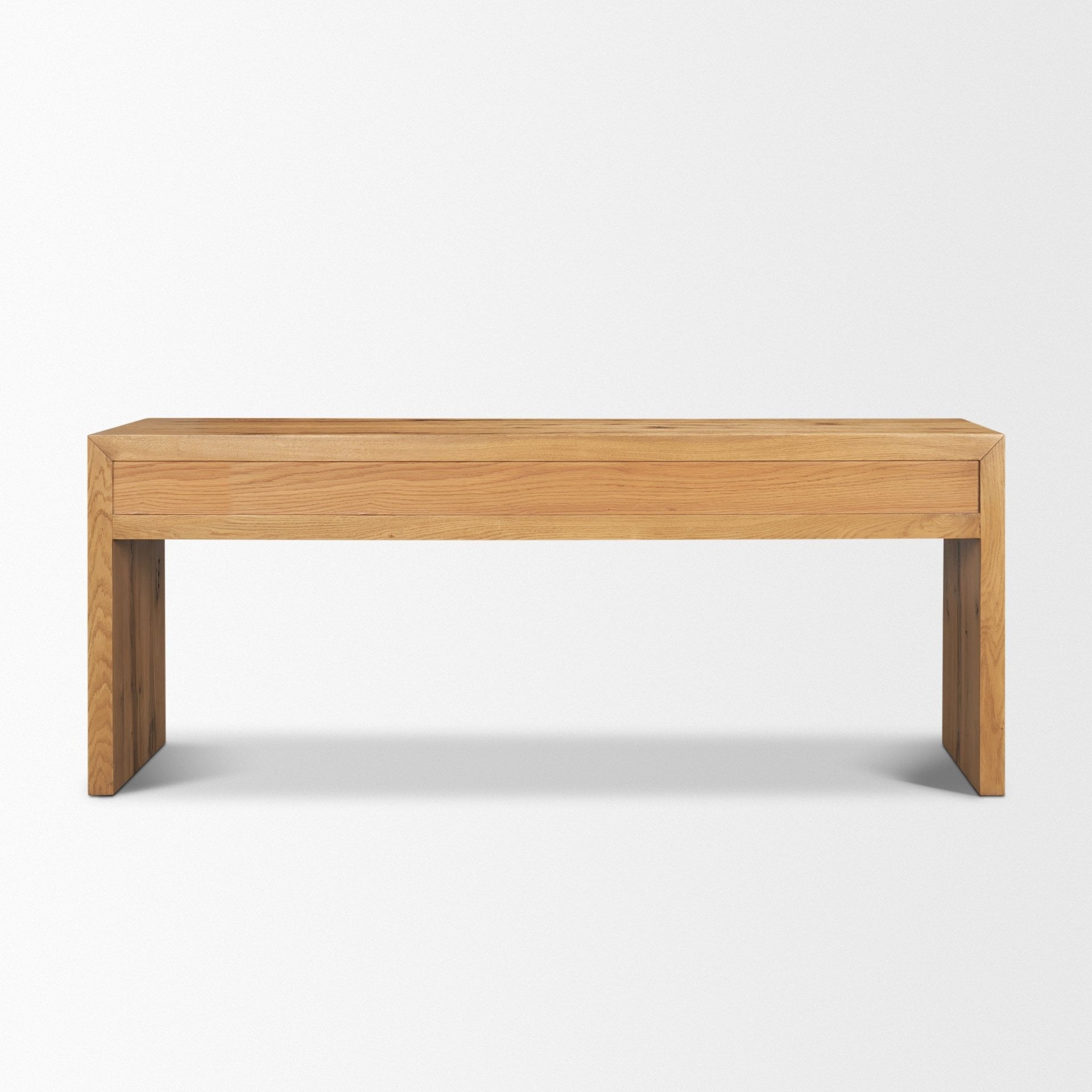 Belford 72" Light Brown Oak Wood Console Table - Dekor Butik
