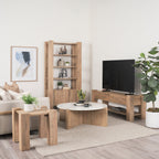 Beth Media Console – Light Brown Solid Mango Wood - Dekor Butik