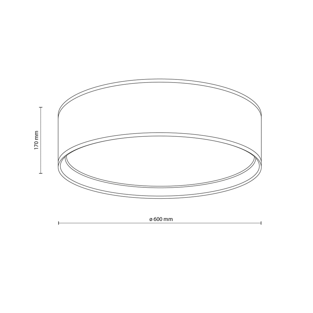 BILBAO Gold Fabric Flush Mount Ceiling Light for Bedroom, Hallway & Living Room - Dekor Butik