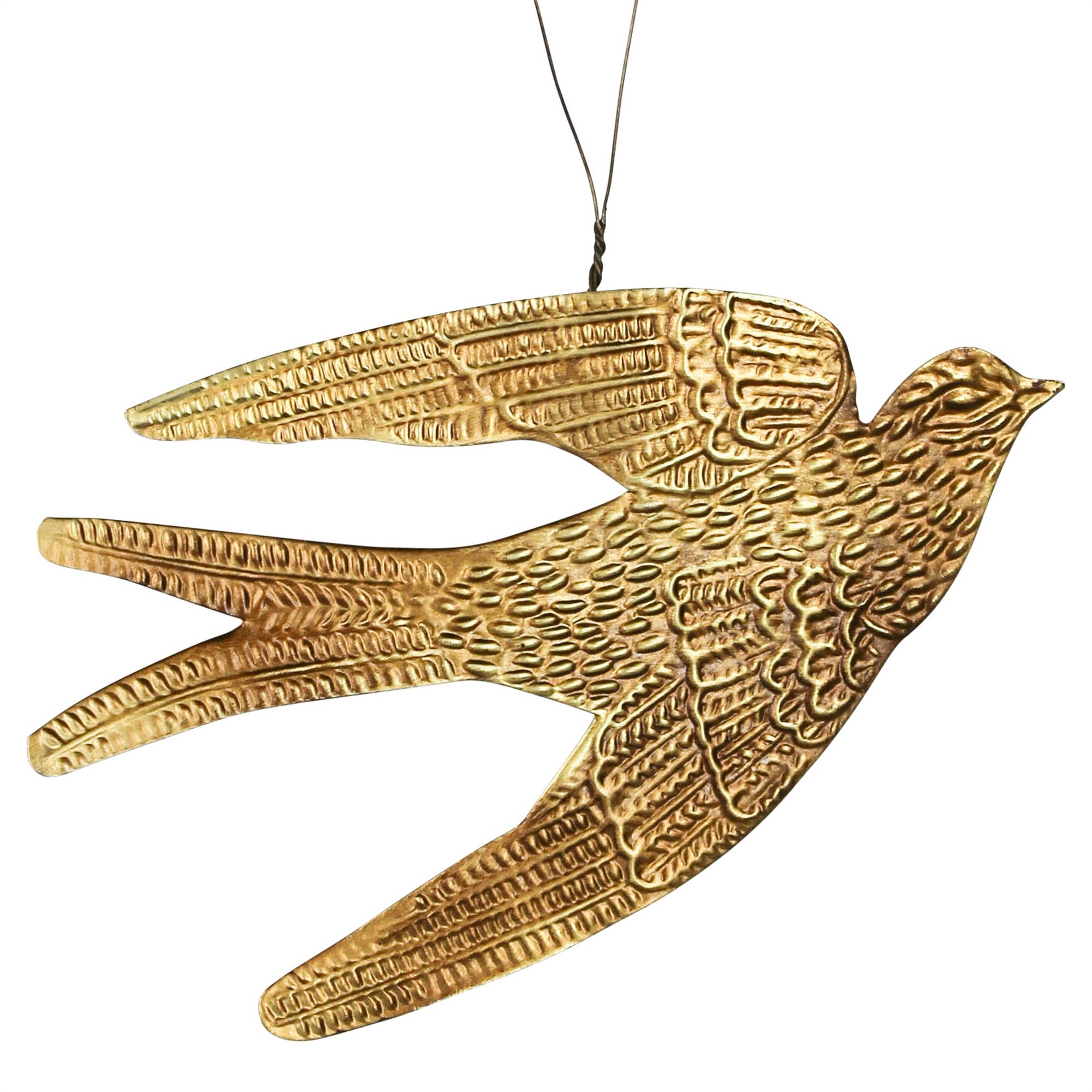 DecorBird Ornament, Gold Antique - Dekor Butik