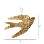 DecorBird Ornament, Gold Antique - Dekor Butik