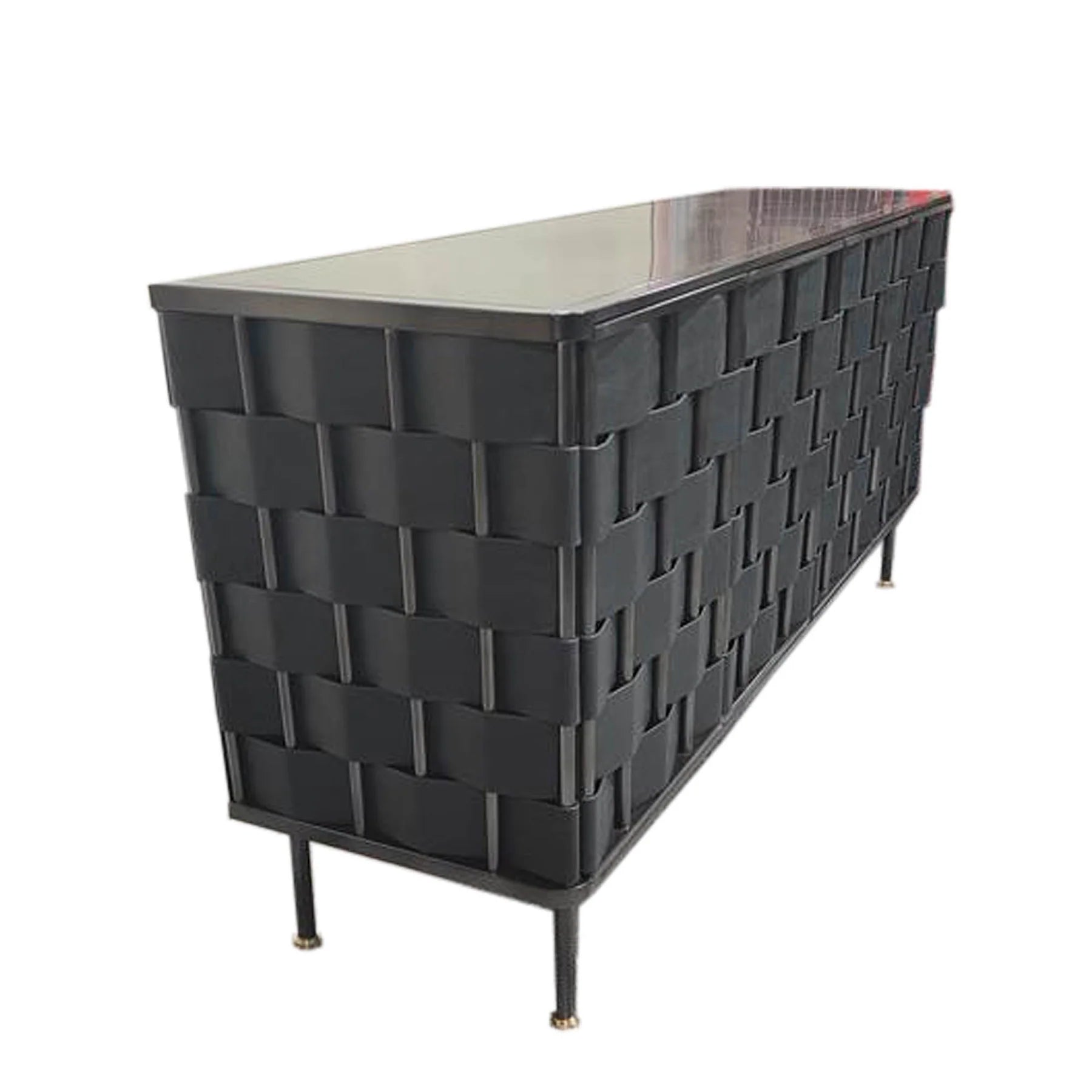 Bishop Sideboard - Black Leather - Dekor Butik