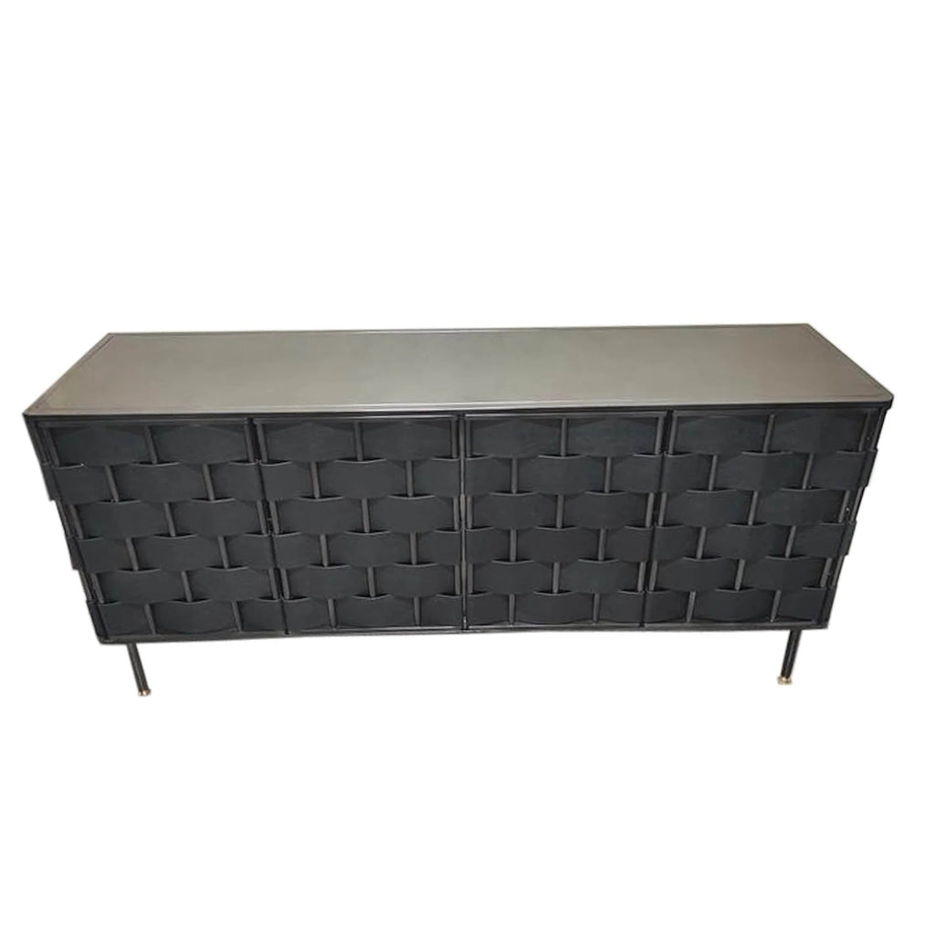 Bishop Sideboard - Black Leather - Dekor Butik