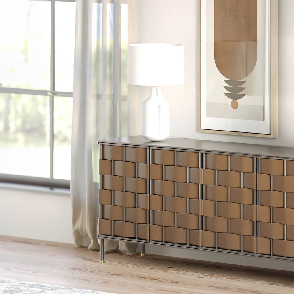 Bishop Sideboard - Brown Leather - Dekor Butik